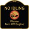 Signmission Designer Series-No Idling Please Turn Off Engine With Graphic, 18" x 18", BG-1818-9829 A-DES-BG-1818-9829 - alternate 1